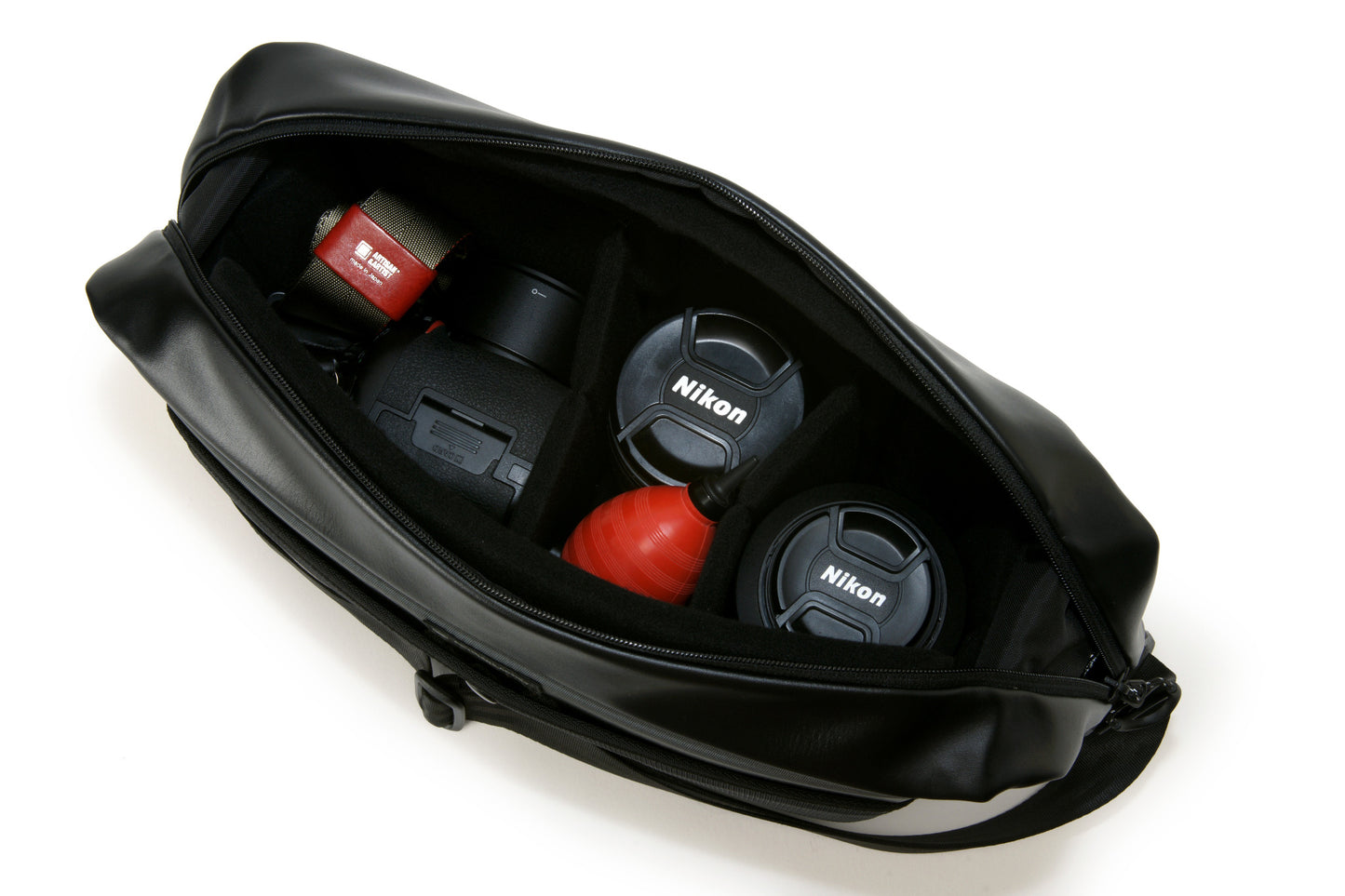 ACAM-BS0002 BKGY, Basalt-Schultertasche, schwarz/grau