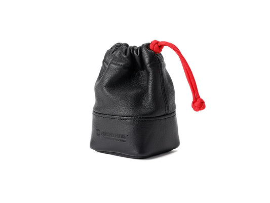 ACAM-LPL120 BLK, Objektiv-Tasche aus Echtleder, Größe S