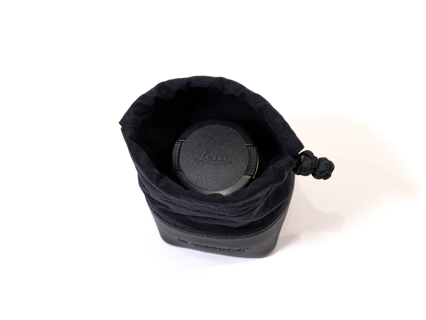 ACAM-LP120, Objektiv-Tasche aus Echtleder und Textilgewebe, Größe S