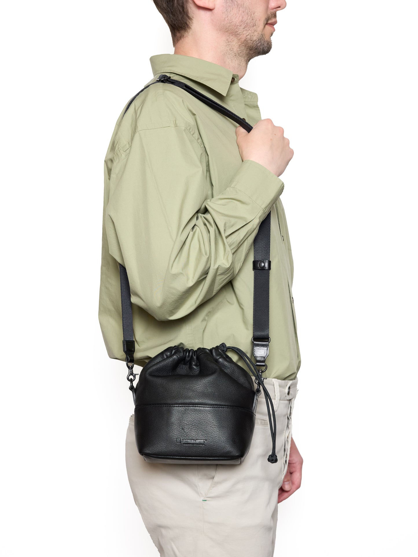 ACAM-CP210 Kameratasche aus Leder/Stoff-Kombination