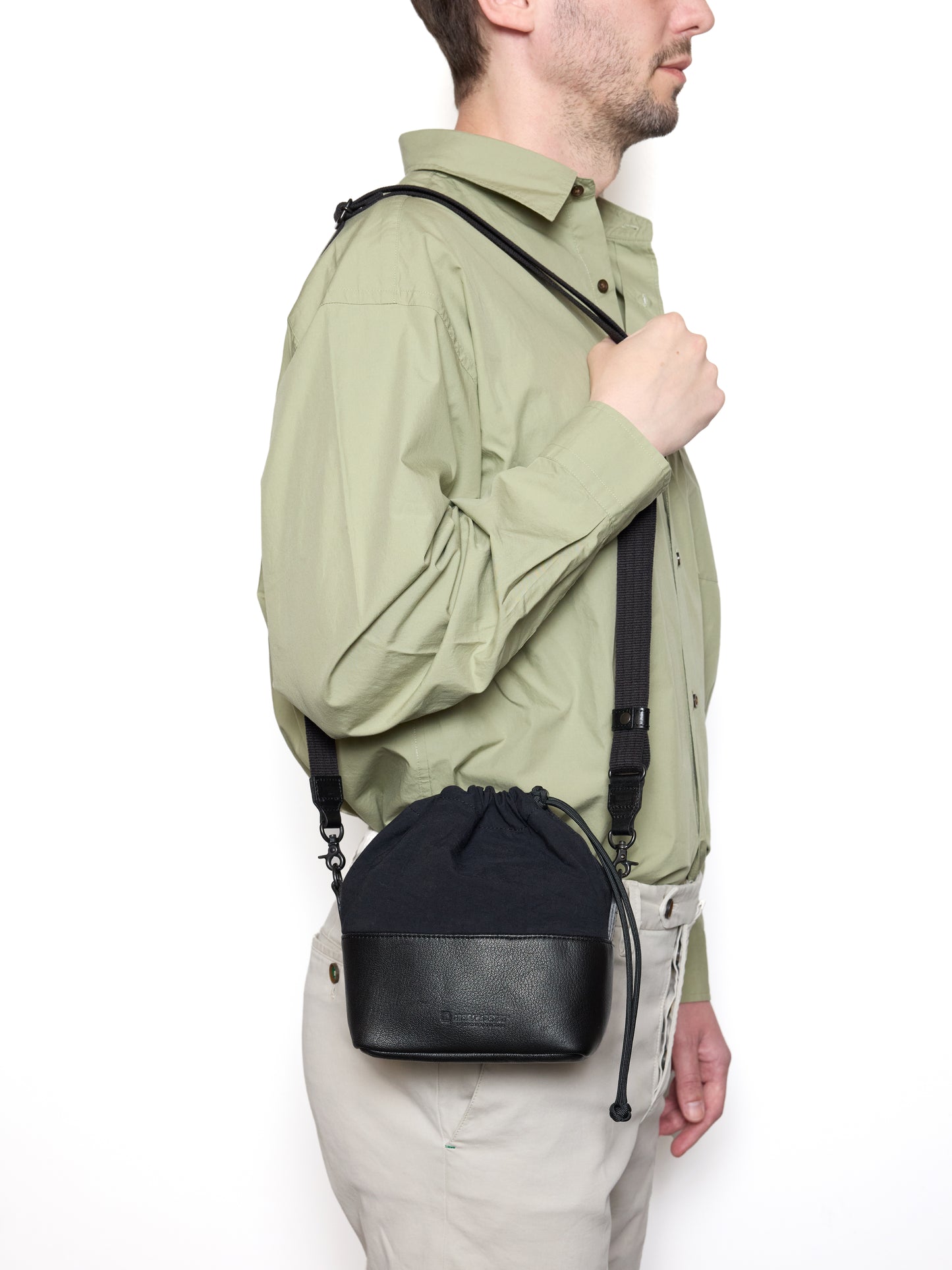 ACAM-CP210 Kameratasche aus Leder/Stoff-Kombination