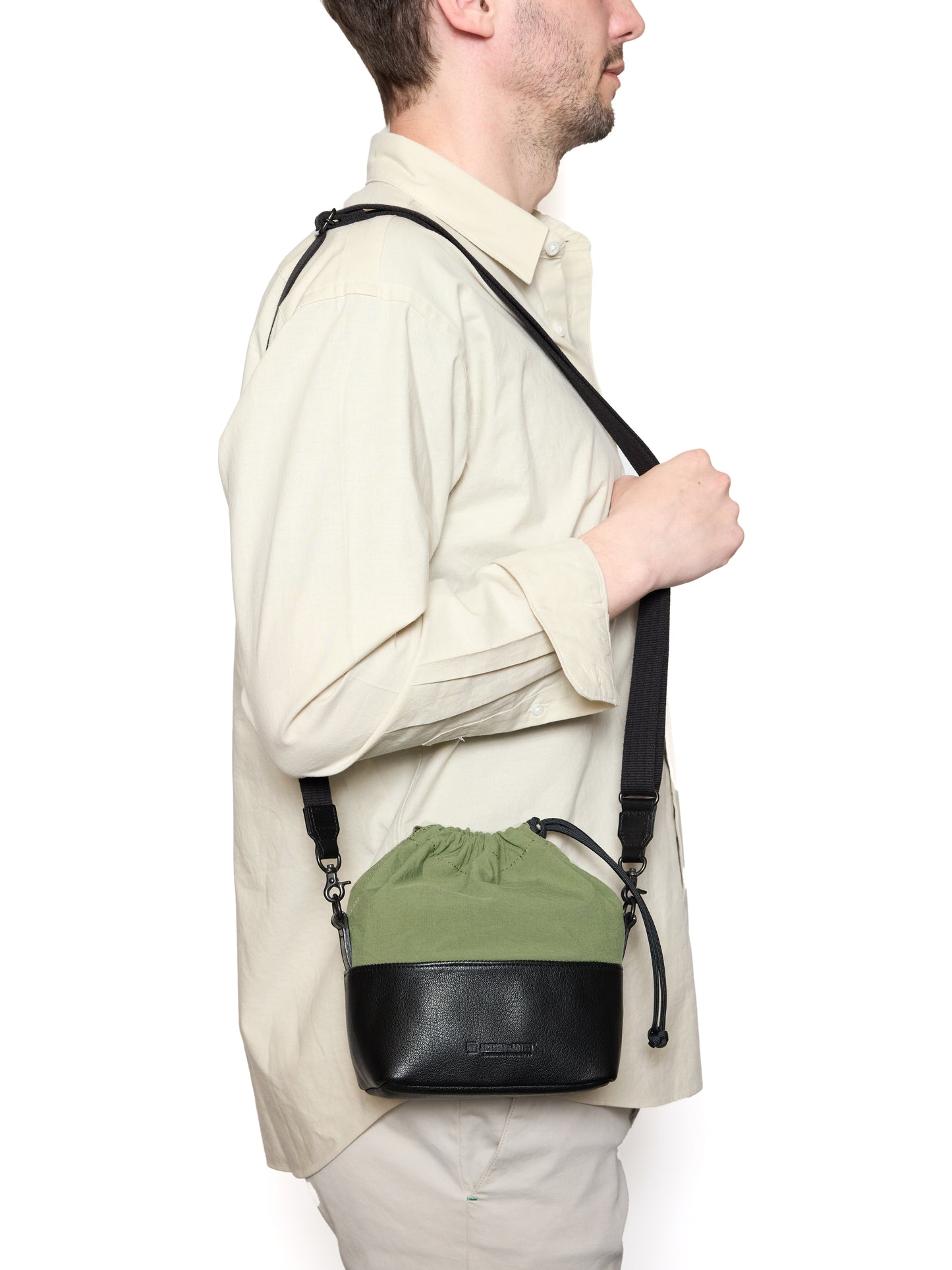ACAM-CP210 Kameratasche aus Leder/Stoff-Kombination
