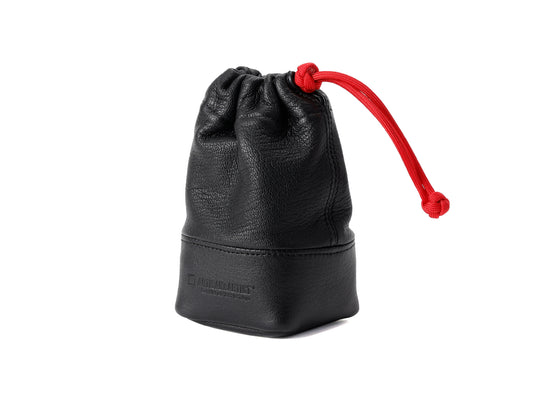 ACAM-LPL140 BLK, Objektiv-Tasche aus Echtleder, Größe M