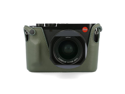 LMB-Q123 BLK, Leder-Halfcase, schwarz