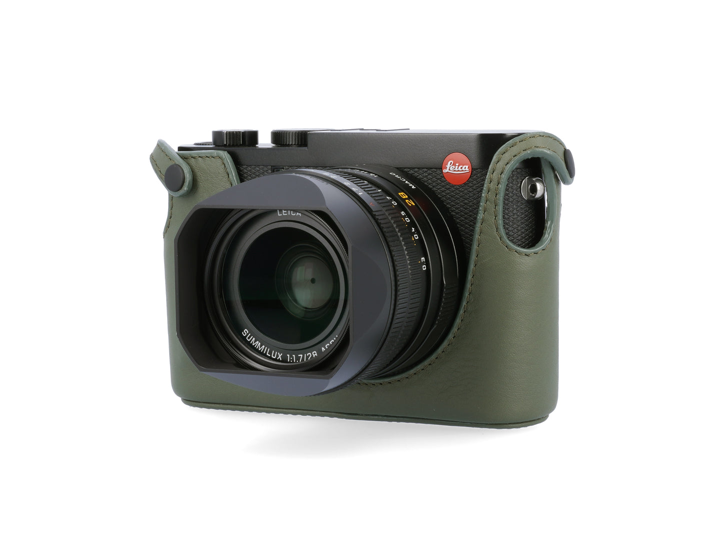 LMB-Q123 BLK, Leder-Halfcase, schwarz