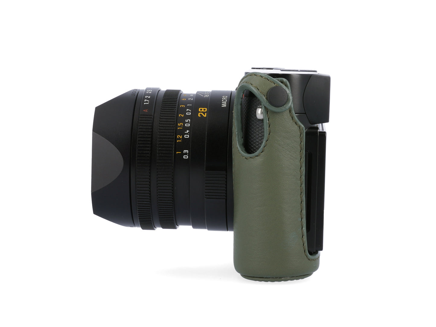 LMB-Q123 BLK, Leder-Halfcase, schwarz