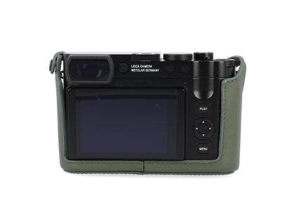 LMB-Q123 BLK, Leder-Halfcase, schwarz