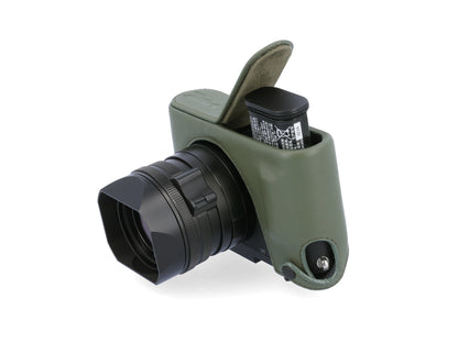 LMB-Q123 BLK, Leder-Halfcase, schwarz