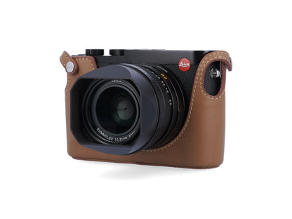 LMB-Q123 BLK, Leder-Halfcase, schwarz