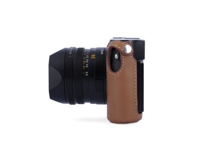 LMB-Q123 BLK, Leder-Halfcase, schwarz