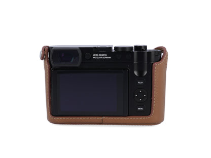 LMB-Q123 BLK, Leder-Halfcase, schwarz