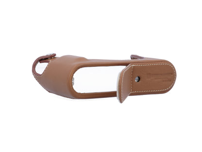 LMB-Q123 BLK, Leder-Halfcase, schwarz