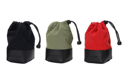 ACAM-LP140, Objektiv-Tasche aus Echtleder und Textilgewebe, Größe M