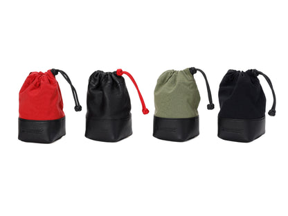 ACAM-LP140, Objektiv-Tasche aus Echtleder und Textilgewebe, Größe M