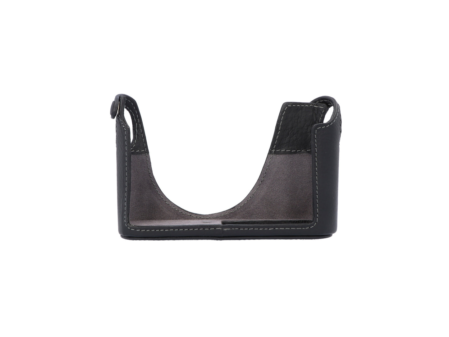 LMB-Q123 BLK, Leder-Halfcase, schwarz