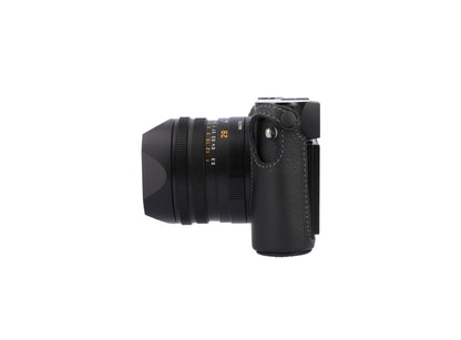 LMB-Q123 BLK, Leder-Halfcase, schwarz