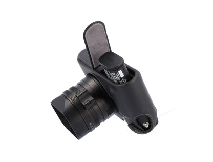 LMB-Q123 BLK, Leder-Halfcase, schwarz