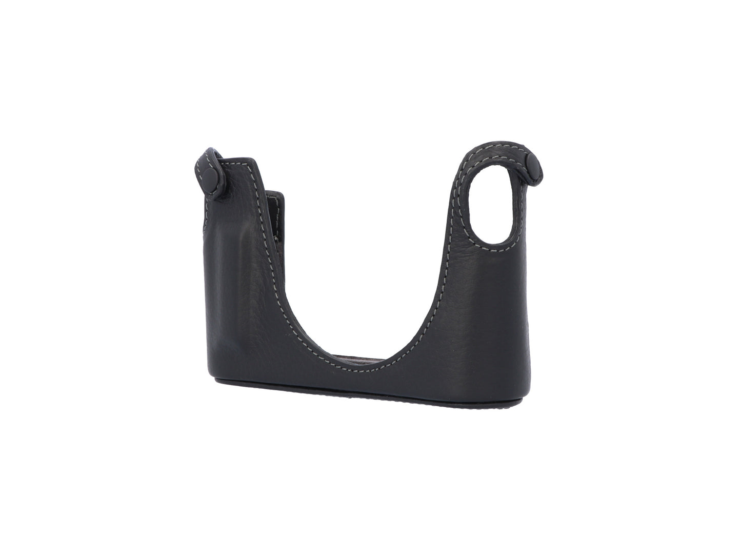 LMB-Q123 BLK, Leder-Halfcase, schwarz