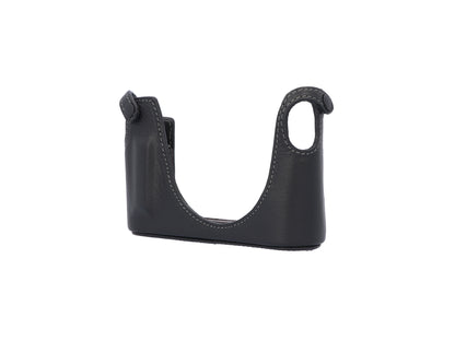 LMB-Q123 BLK, Leder-Halfcase, schwarz